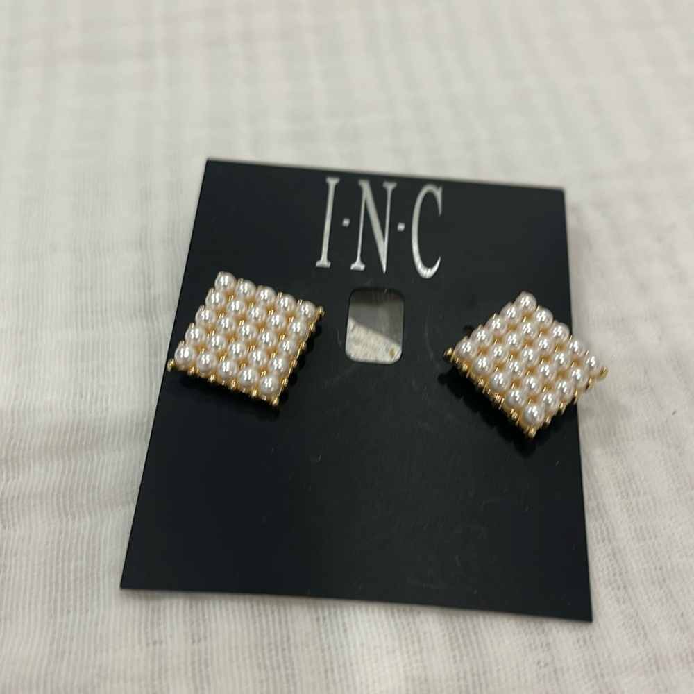 INC Pearl Stud Earrings